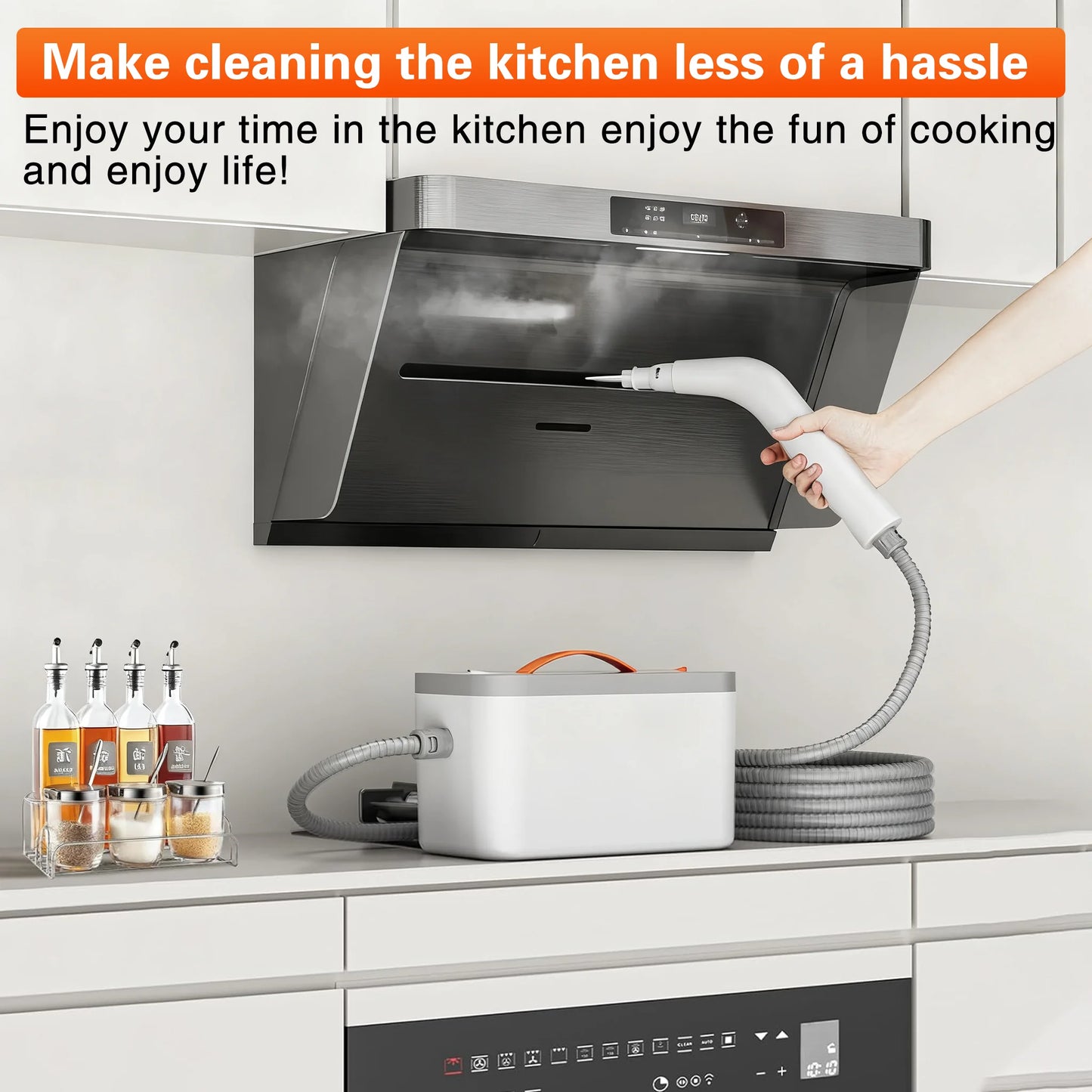 TINSOL New Handheld High Temperature Steam Cleaner Kitchen Hood Cleaner for Deep Cleaning and Sanitising Electric Steam Cleaner