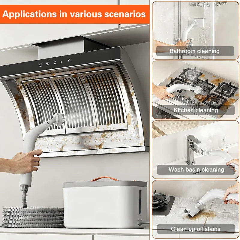TINSOL New Handheld High Temperature Steam Cleaner Kitchen Hood Cleaner for Deep Cleaning and Sanitising Electric Steam Cleaner